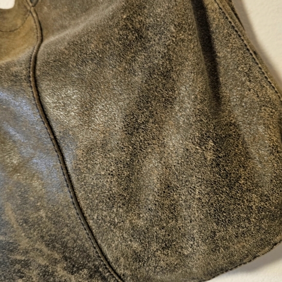 PASION ARGENTINA Dist. Olive Brn Tassel Satchel LG. Handbag - Picture 6 of 11